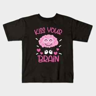 Education Kiss Your Brain Teacher Kids T-Shirt